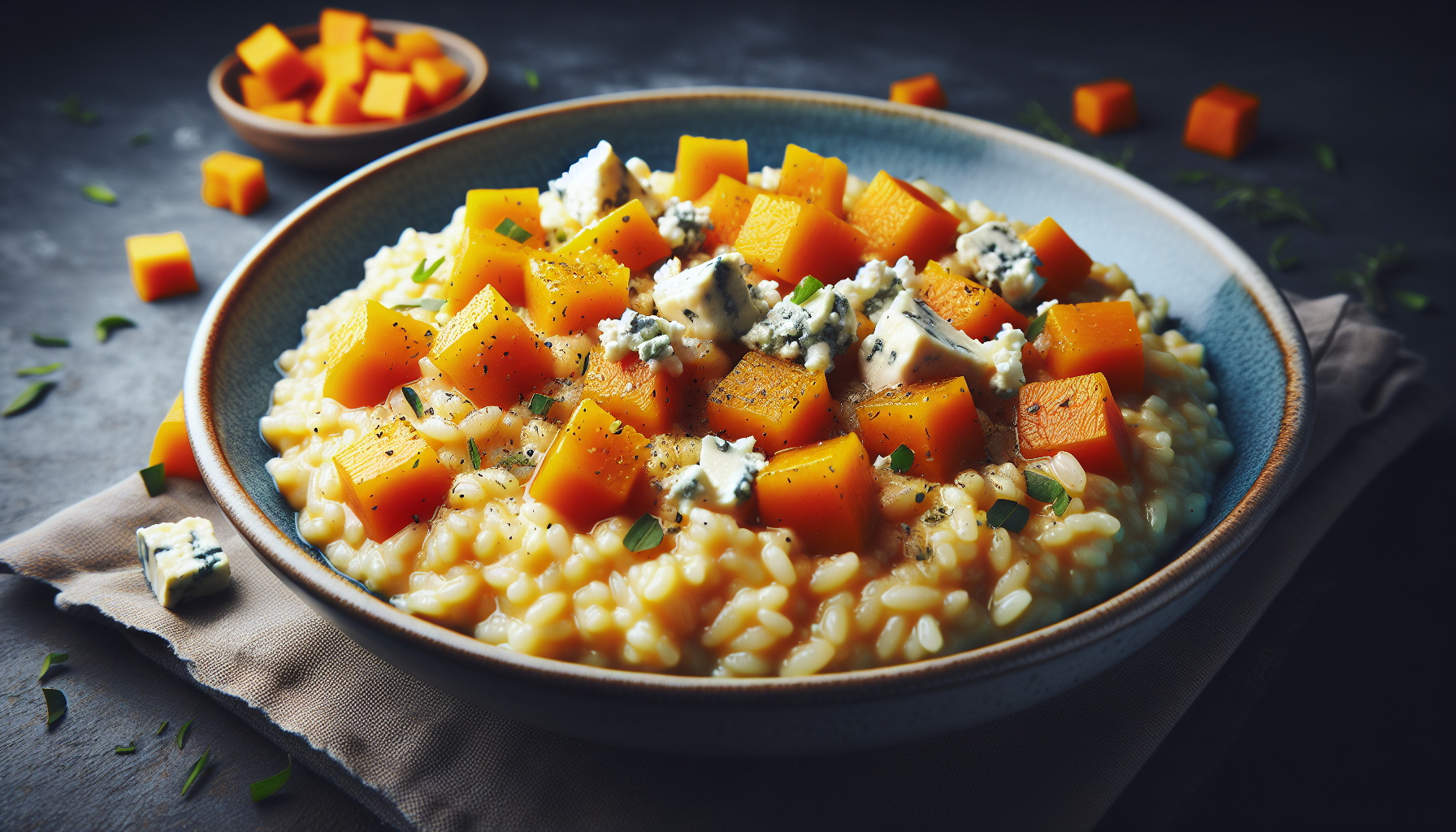 risotto zucca e gorgonzola